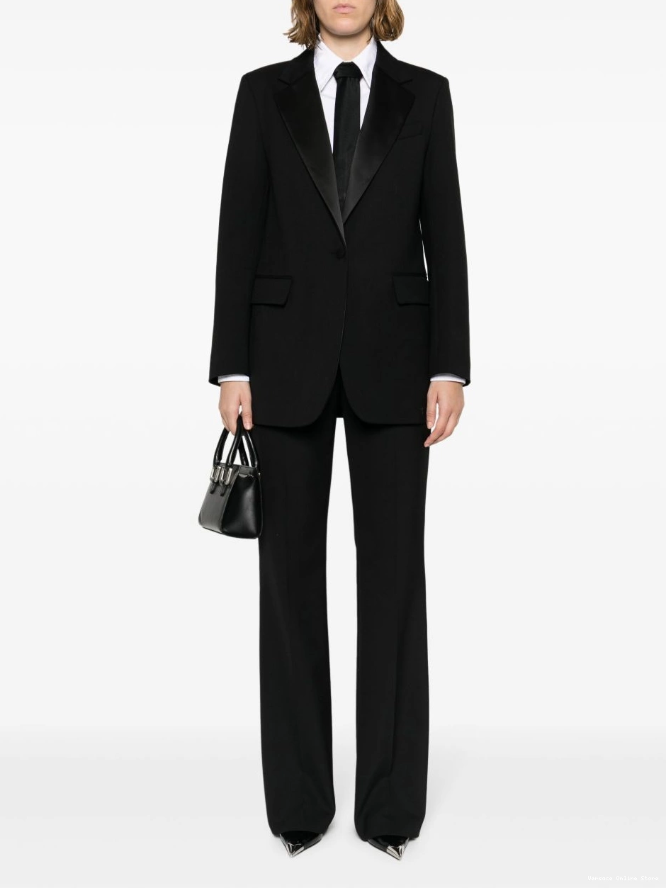 Cheap Women satin-lapels Versace blazer 0714